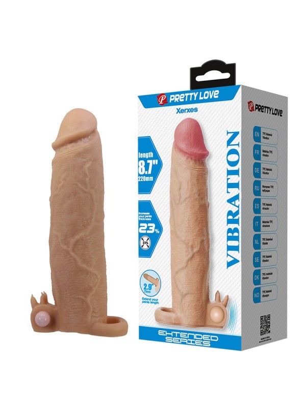 Pretty Love - Xerxes Guaina Per Pene Con Stimolatore Clitorideo E Vibrazione - FOR HIM - Guaine e Prolunghe | erosidea.com