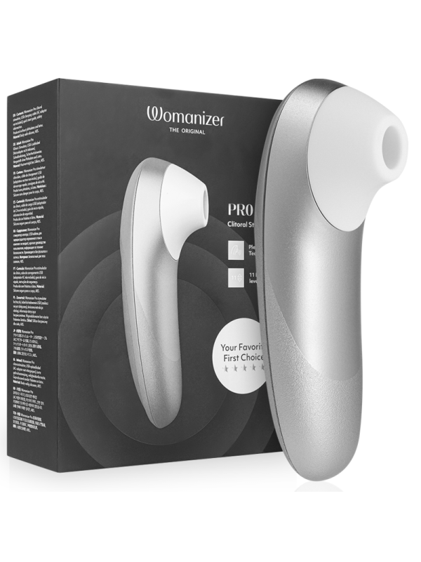 Womanizer - Stimolatore Clitorideo Pro Vibrante Colore Argento E Grigio - WOMANIZER - Succhia Clitoride | erosidea.com