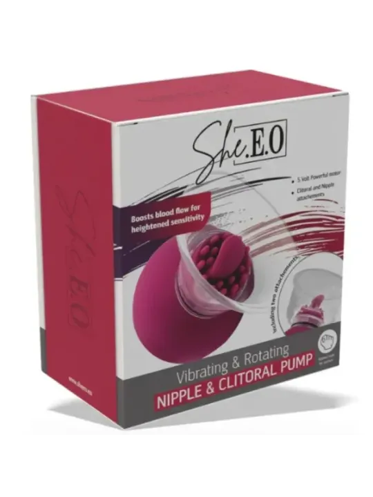 She.e.o - Pompa Vibrante E Rotante Per Capezzoli E Clitoride - She.E.O - Stimolatori | erosidea.com
