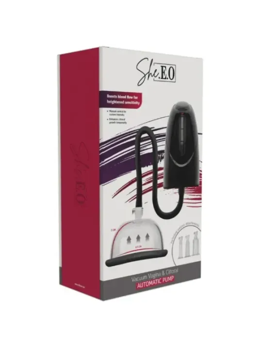 She.e.o - Aspiratore Vaginale E Clitorideo Automatico Nero - She.E.O - Stimolatori | erosidea.com