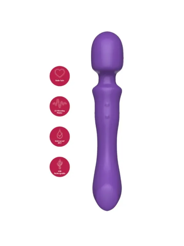 She.e.o - Bacchetta Massaggiante Vibrante A Doppia Estremit€ Viola - She.E.O - Vibratori | erosidea.com