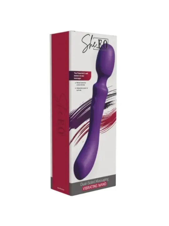 She.e.o - Bacchetta Massaggiante Vibrante A Doppia Estremit€ Viola - She.E.O - Vibratori | erosidea.com
