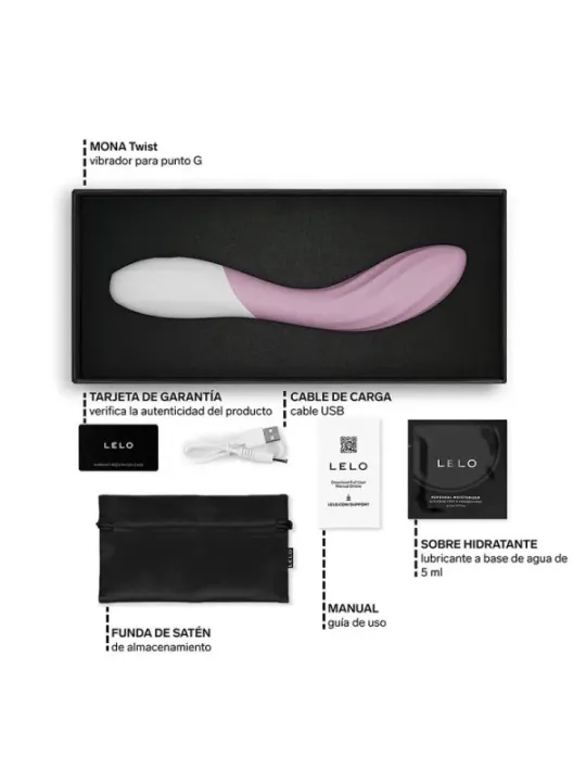 Lelo - Mona Twist Vibratore Punto G - Lavanda Scuro - Lelo - Vibratori punto G | erosidea.com