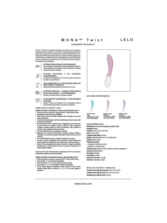 Lelo - Mona Twist Vibratore Punto G - Lavanda Scuro - Lelo - Vibratori punto G | erosidea.com