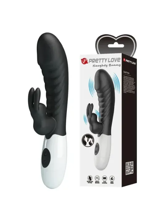 Pretty Love - Vibratore Rabbit Naughty Bunny Con 30 Funzioni Nero - HIGH TECH - Vibratori Rabbit | erosidea.com