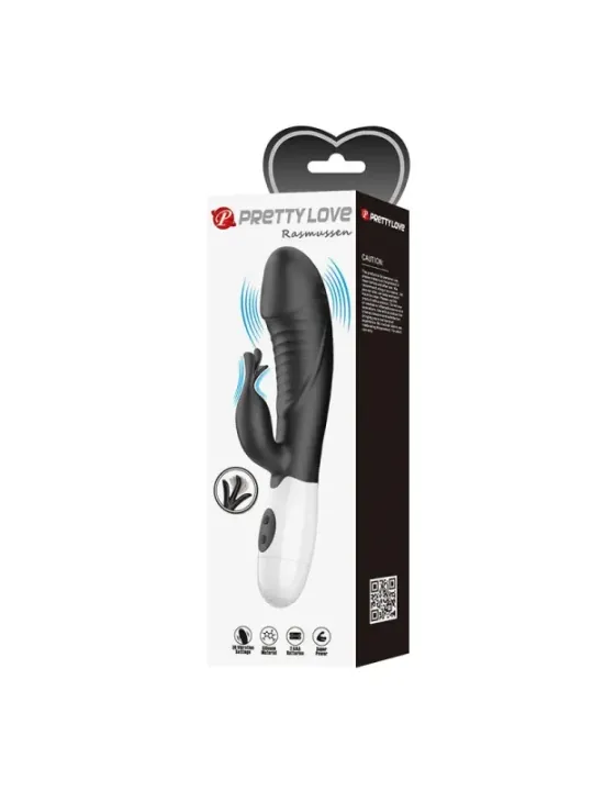 Pretty Love - Vibratore Rabbit Rasmussen 30 Funzioni Nero - HIGH TECH - Vibratori Rabbit | erosidea.com