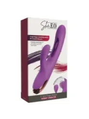 She.e.o - Vibratore Rabbit Stimolazione Punto G Con Movimento Delle Dita Viola - She.E.O - Vibratori Rabbit | erosidea.com