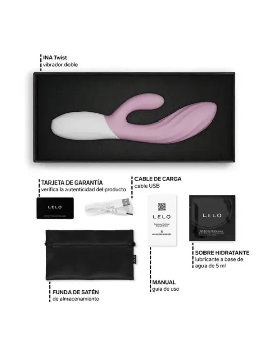 Lelo - Ina Twist Doppio Vibratore Per Il Punto G E Il Clitoride Rosa - Lelo - Vibratori Doppi | erosidea.com
