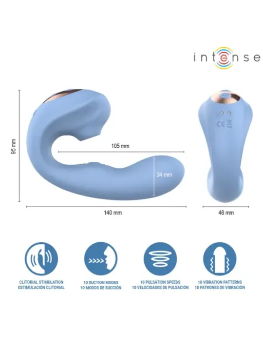Intense - Stimolatore Clitorideo Multifunzione Gina Blu - INTENSE HIGH TECH - Vibratori Clitoride | erosidea.com