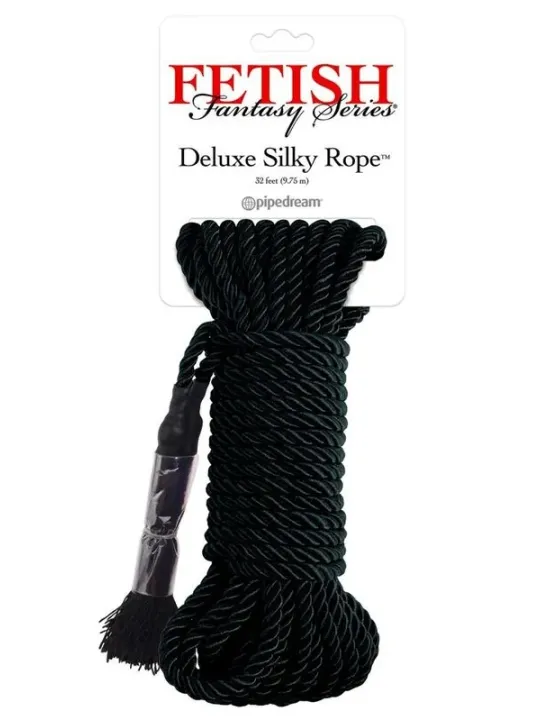 Fetish Fantasy Series - Corda Di Seta Deluxe Nera 975 M - FETISH FANTASY SERIES - Corde e Nastri | erosidea.com