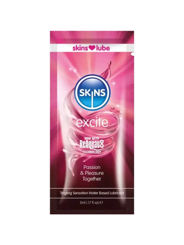 Skins - Excite Lubrificante A Base D'acqua Monodose 5 Ml - SKINS - Monodose e Pocket | erosidea.com
