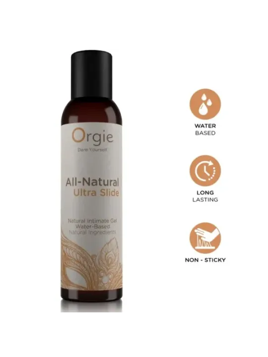 Orgie - Gel Intimo Ultra Slide A Base De Cqua Completamente Naturale 150 Ml - ORGIE - A Base Acqua | erosidea.com