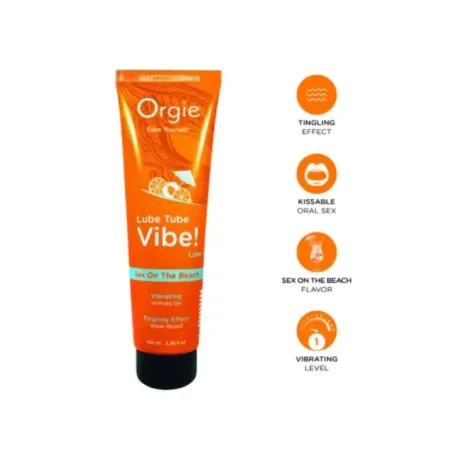 Orgie - Lubrificante In Tubo Vibe! Sesso Sulla Spiaggia Gel Intimo Baciabile Leggero 100 Ml - ORGIE - Aromatizzati e Commestibili | erosidea.com