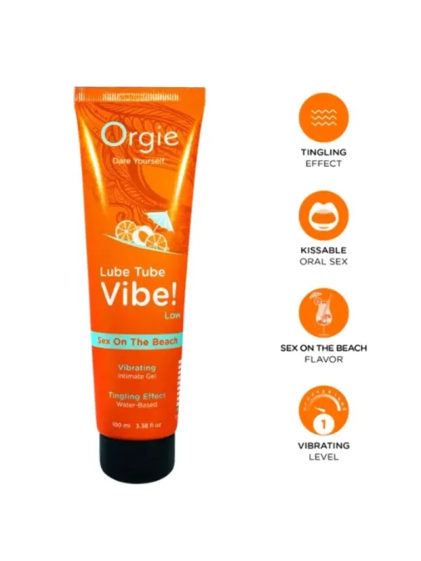 Orgie - Lubrificante In Tubo Vibe! Sesso Sulla Spiaggia Gel Intimo Baciabile Leggero 100 Ml - ORGIE - Aromatizzati e Commestibili | erosidea.com