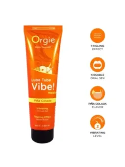 Orgie - Lube Tube Vibe! Pi‘a Colada Kissable Gel Intimo Formulo Medio 100 Ml