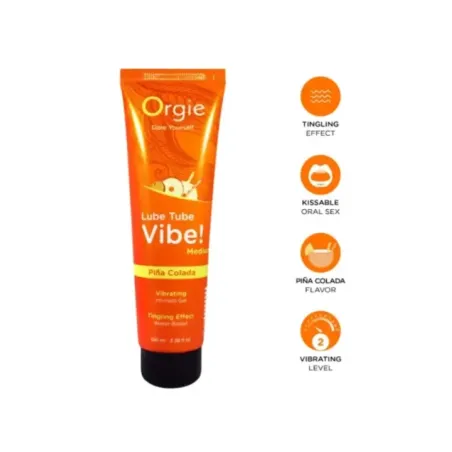 Orgie - Lube Tube Vibe! Pi‘a Colada Kissable Gel Intimo Formulo Medio 100 Ml - ORGIE - Aromatizzati e Commestibili | erosidea.com