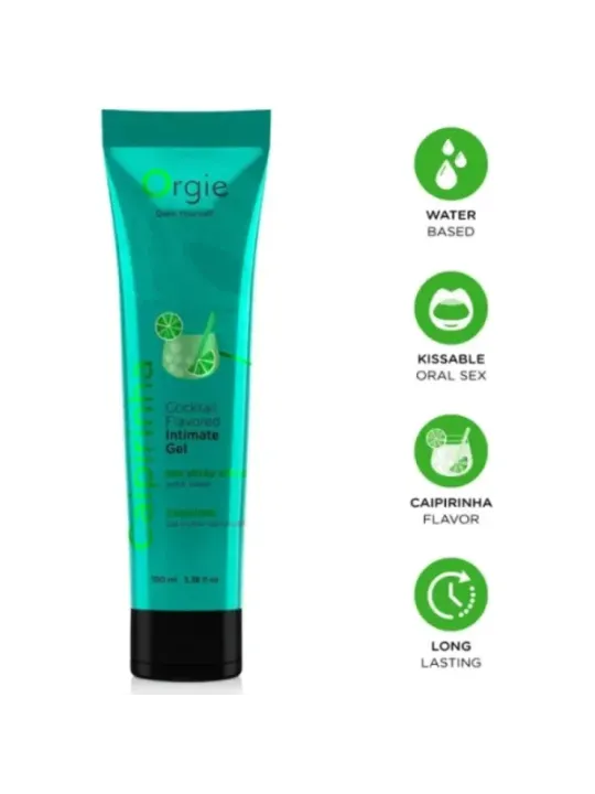 Orgie - Tubo Lubrificante Cocktail Caipirinha Baciabile Gel Intimo A Base De Acqua 100 Ml - ORGIE - Aromatizzati e Commestibili | erosidea.com