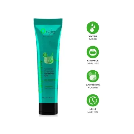 Orgie - Tubo Lubrificante Cocktail Caipirinha Baciabile Gel Intimo A Base De Acqua 100 Ml - ORGIE - Aromatizzati e Commestibili | erosidea.com
