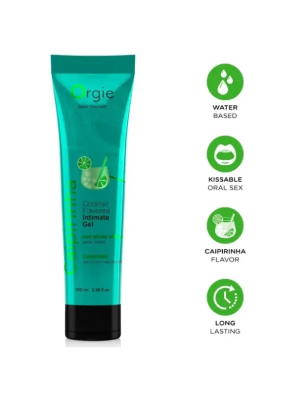 Orgie - Tubo Lubrificante Cocktail Caipirinha Baciabile Gel Intimo A Base De Acqua 100 Ml - ORGIE - Aromatizzati e Commestibili | erosidea.com