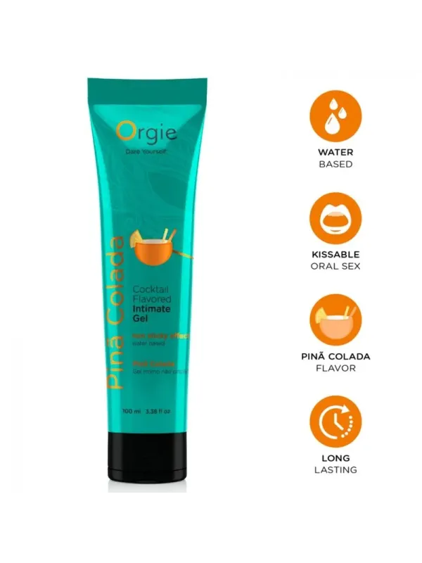 Orgie - Tubo Lubrificante Cocktail Pi‘a Colada Baciabile Gel Intimo A Base De Acqua 100 Ml - ORGIE - Aromatizzati e Commestibili | erosidea.com