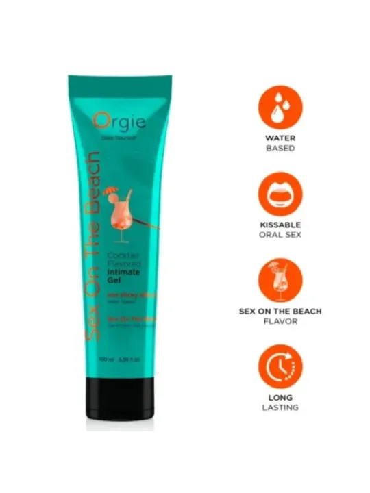Orgie - Tubo Lubrificante Cocktail Sesso In Spiaggia Gel Intimo Baciabile A Base De Acqua 100 Ml - ORGIE - Aromatizzati e Commestibili | erosidea.com