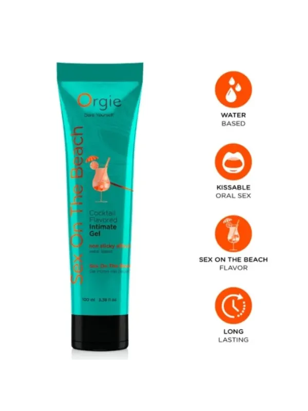 Orgie - Tubo Lubrificante Cocktail Sesso In Spiaggia Gel Intimo Baciabile A Base De Acqua 100 Ml - ORGIE - Aromatizzati e Commestibili | erosidea.com
