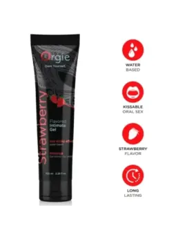 Orgie - Tubo Lubrificante Alla Fragola Baciabile Gel Intimo A Base De Acqua 100 Ml