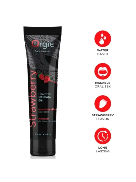 Orgie - Tubo Lubrificante Alla Fragola Baciabile Gel Intimo A Base De Acqua 100 Ml - ORGIE - Aromatizzati e Commestibili | erosidea.com