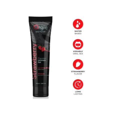 Orgie - Tubo Lubrificante Alla Fragola Baciabile Gel Intimo A Base De Acqua 100 Ml - ORGIE - Aromatizzati e Commestibili | erosidea.com