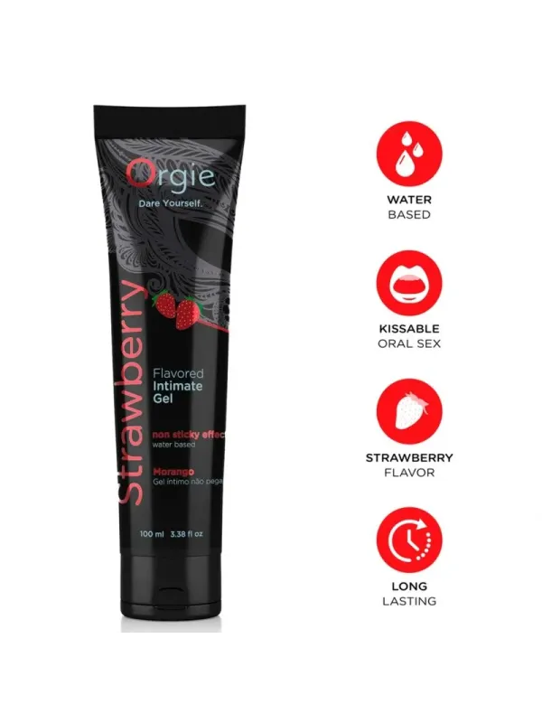 Orgie - Tubo Lubrificante Alla Fragola Baciabile Gel Intimo A Base De Acqua 100 Ml - ORGIE - Aromatizzati e Commestibili | erosidea.com