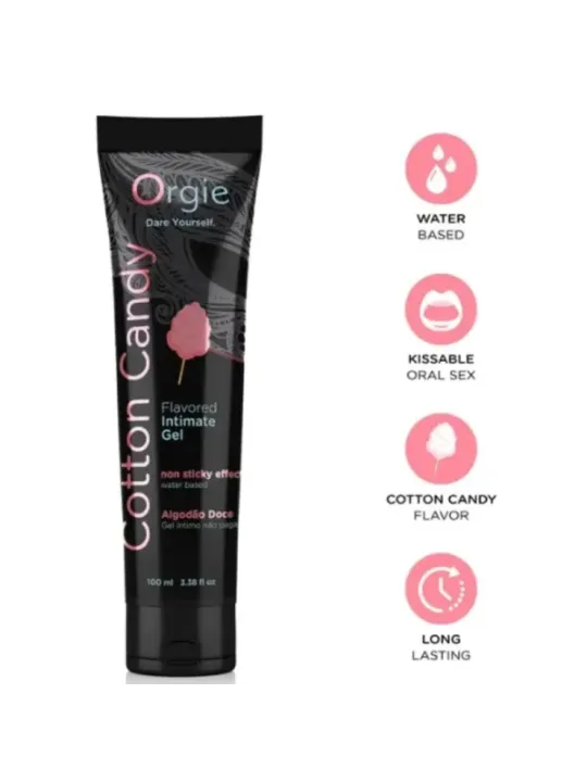 Orgie - Tubo Lubrificante Zucchero Filato Baciabile Gel Intimo A Base De Acqua 100 Ml - ORGIE - Aromatizzati e Commestibili | erosidea.com