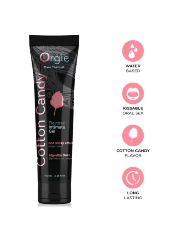 Orgie - Tubo Lubrificante Zucchero Filato Baciabile Gel Intimo A Base De Acqua 100 Ml - ORGIE - Aromatizzati e Commestibili | erosidea.com