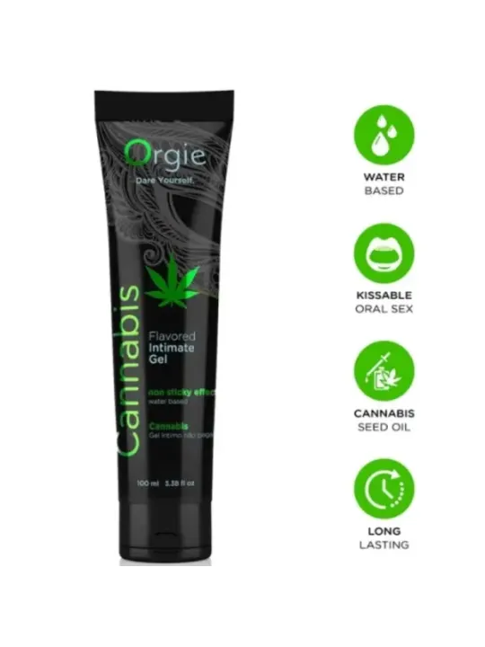 Orgie - Tubo Lubrificante Alla Cannabis Gel Intimo A Base De Acqua Baciabile 100 Ml - ORGIE - Aromatizzati e Commestibili | erosidea.com