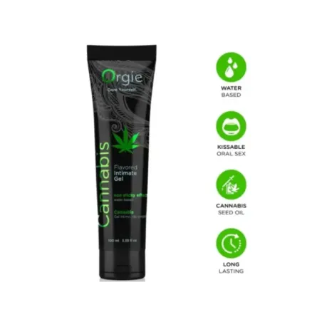 Orgie - Tubo Lubrificante Alla Cannabis Gel Intimo A Base De Acqua Baciabile 100 Ml - ORGIE - Aromatizzati e Commestibili | erosidea.com