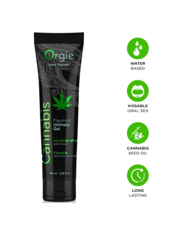 Orgie - Tubo Lubrificante Alla Cannabis Gel Intimo A Base De Acqua Baciabile 100 Ml - ORGIE - Aromatizzati e Commestibili | erosidea.com