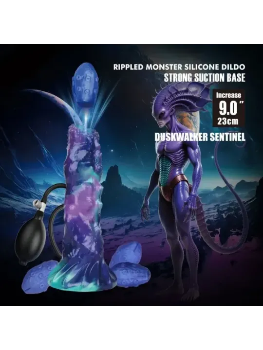 Power Monsters - Duskwalker Sentinel Tricolor Dildo Gonfiabile In Silicone Fantasy 23 Cm 5 Cm - POWER MONSTERS - Piacere Anale | erosidea.com