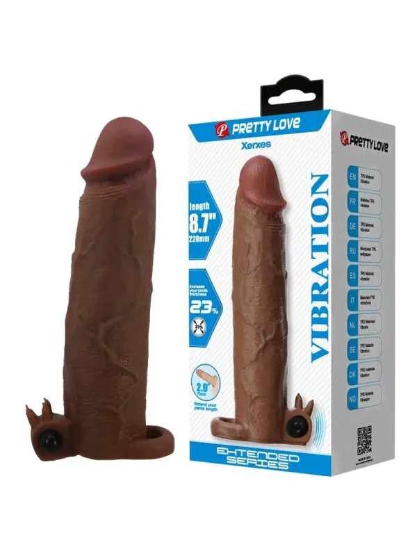 Pretty Love - Xerxes Vibrante Per Pene 22 Cm 45 Cm Marrone - DILDOS - Piacere Anale | erosidea.com