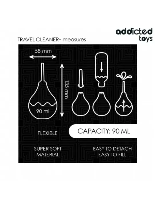 Addicted Toys - Detergente Anale Da Viaggio Taglia S 90 Ml - Addicted Toys - Piacere Anale | erosidea.com
