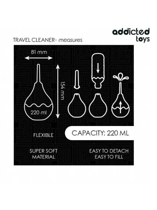 Addicted Toys - Detergente Anale Da Viaggio Taglia L 220 Ml - Addicted Toys - Piacere Anale | erosidea.com