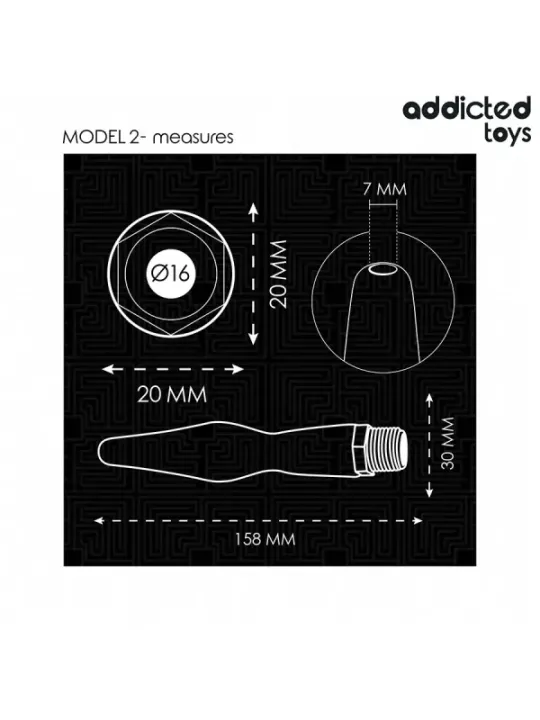 Addicted Toys - Pulitore Anale Con Adattatore Universale Modello 2 - Addicted Toys - Piacere Anale | erosidea.com