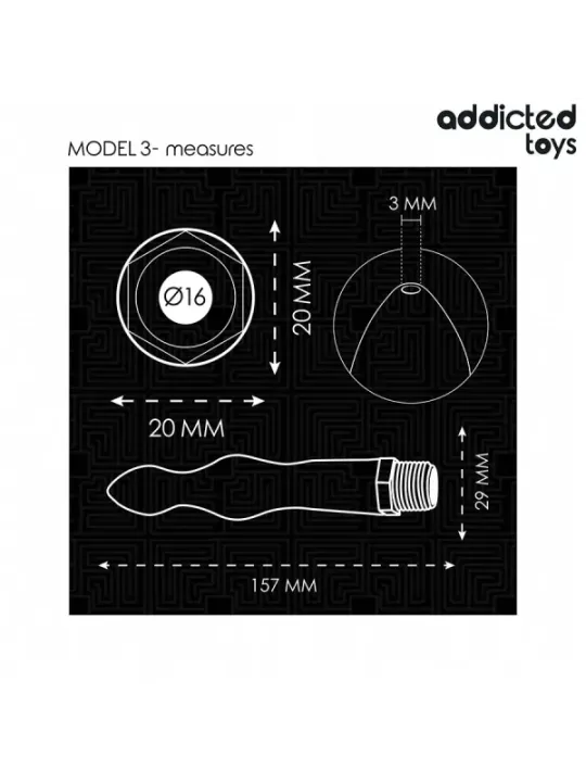 Addicted Toys - Pulitore Anale Con Adattatore Universale Modello 3 - Addicted Toys - Piacere Anale | erosidea.com