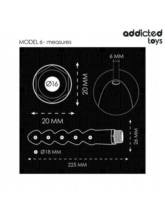 Addicted Toys - Pulitore Anale Con Adattatore Universale Modello 6 - Addicted Toys - Piacere Anale | erosidea.com