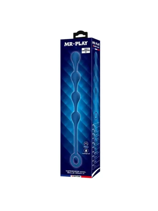Mr Play - Perle Anali In Silicone Blu Taglia M 33 Cm - MR PLAY - Piacere Anale | erosidea.com