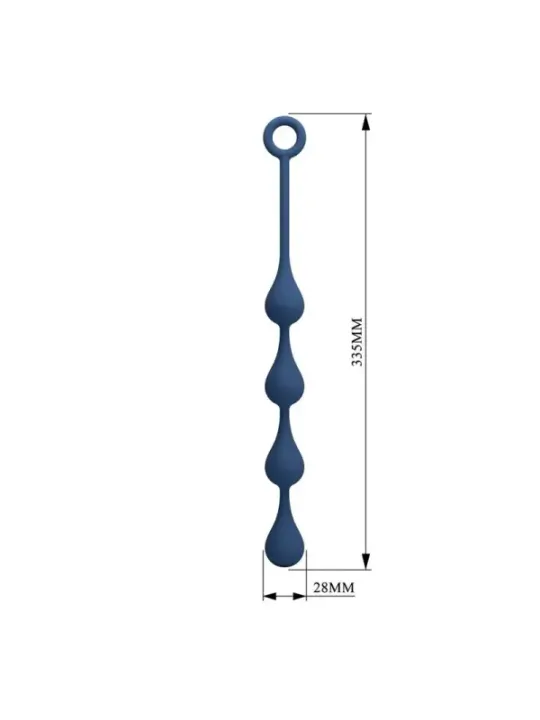 Mr Play - Perle Anali In Silicone Blu Taglia M 33 Cm - MR PLAY - Piacere Anale | erosidea.com