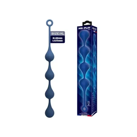 Mr Play - Perle Anali In Silicone Blu Taglia Xl 525 Cm - MR PLAY - Piacere Anale | erosidea.com