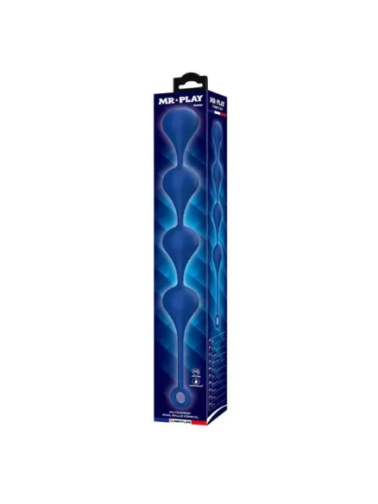 Mr Play - Perle Anali In Silicone Blu Taglia Xl 525 Cm - MR PLAY - Piacere Anale | erosidea.com