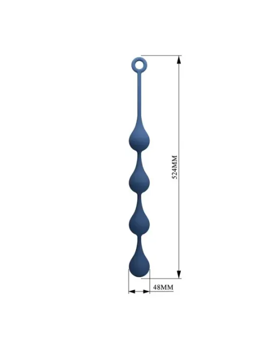 Mr Play - Perle Anali In Silicone Blu Taglia Xl 525 Cm - MR PLAY - Piacere Anale | erosidea.com