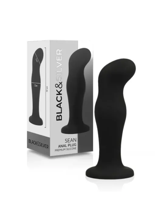 Black&Silver - Sean Plug Anale Premium In Silicone Nero - BLACK&SILVER - Plug e Catene Anali | erosidea.com