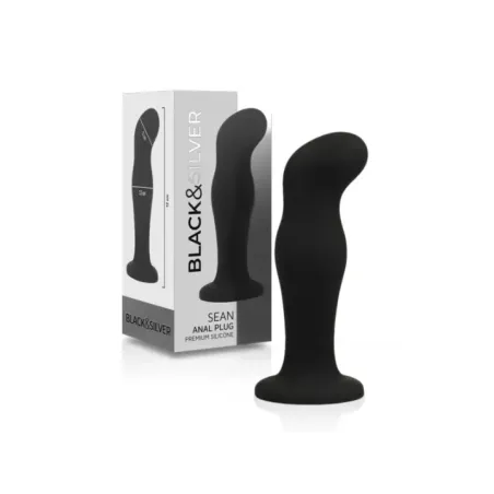 Black&Silver - Sean Plug Anale Premium In Silicone Nero - BLACK&SILVER - Plug e Catene Anali | erosidea.com
