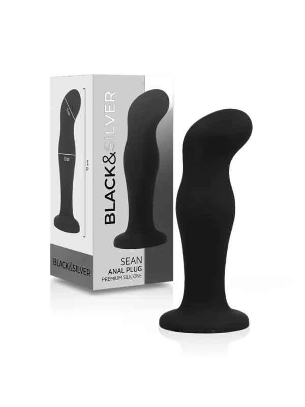 Black&Silver - Sean Plug Anale Premium In Silicone Nero - BLACK&SILVER - Plug e Catene Anali | erosidea.com